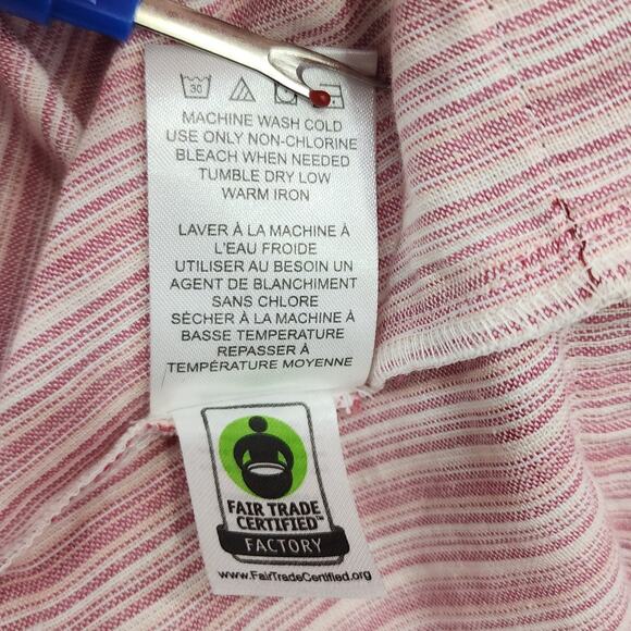 Old Ranch Dress Womens L Pink Embroidered Striped Sleeveless Allegra Pockets - Picture 7 of 11